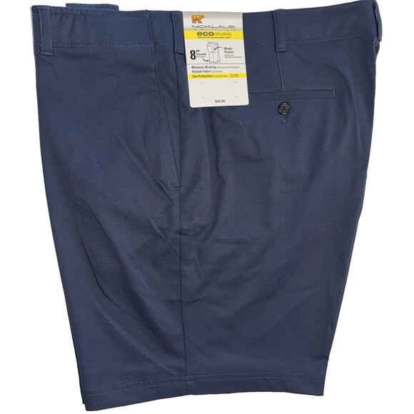 Nicklaus Men's Size 40 Blue Eco Choice Golf Shorts UPF 50 Moisture Wicking - Picture 3 of 8